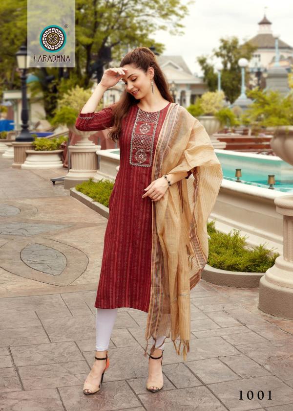 Aradhna Pearl 1 Fancy Wear Cotton Kurti With Dupatta Collection